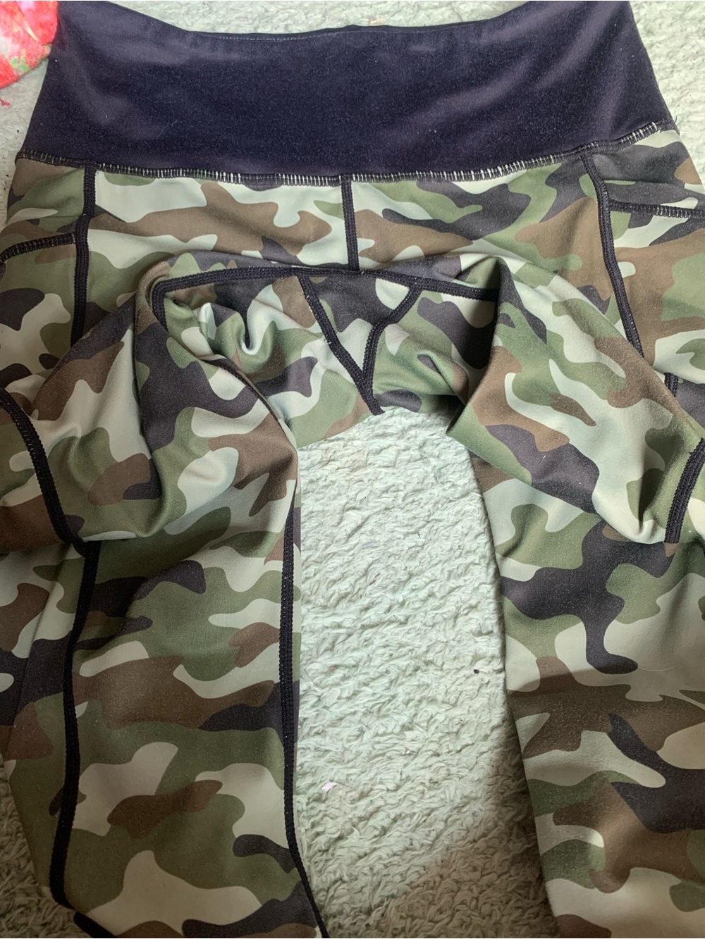 Constantly Varied Gear Camo Print Leggings/capri with Black Waistband
